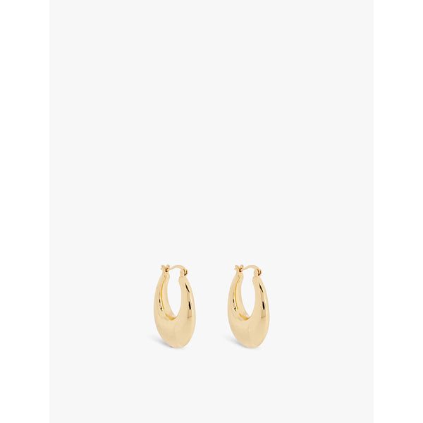  Anine Bing Gradual Hoop 14ct yellow gold-plated brass earrings