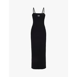 Acne Studios Brand-plaque slim-fit ribbed-knit maxi dress | ACNE STUDIOS