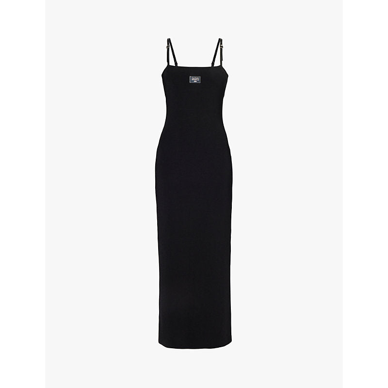 Acne Studios Brand-plaque slim-fit ribbed-knit maxi dress | ACNE STUDIOS