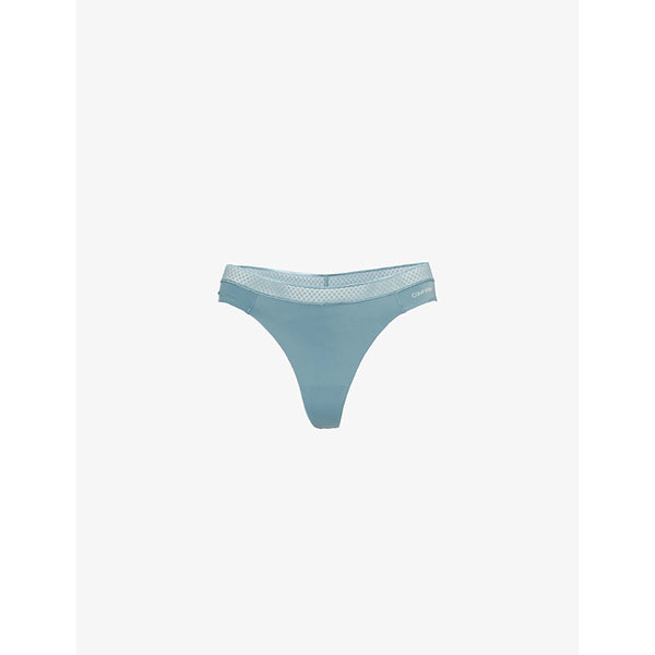 Calvin Klein Seductive Comfort logo-print stretch-woven thong