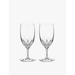 Waterford Lismore Diamond Essence Iced Beverage crystal glasses set of two