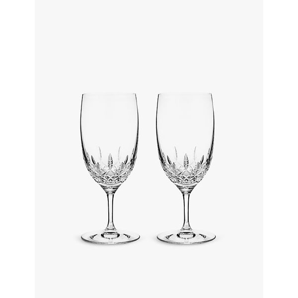 Waterford Lismore Diamond Essence Iced Beverage crystal glasses set of two