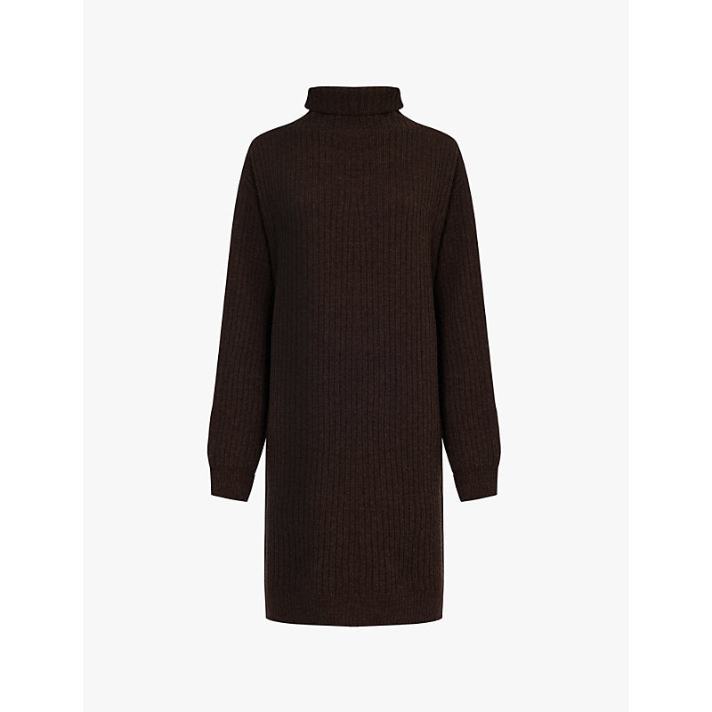 Lemaire High neck brushed wool mini dress | LEMAIRE