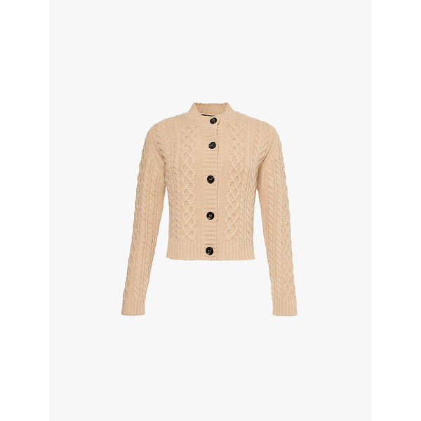  Weekend Max Mara Afosi cable-knit wool-blend cardigan