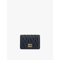  Miu Miu Brand-plaque leather cardholder