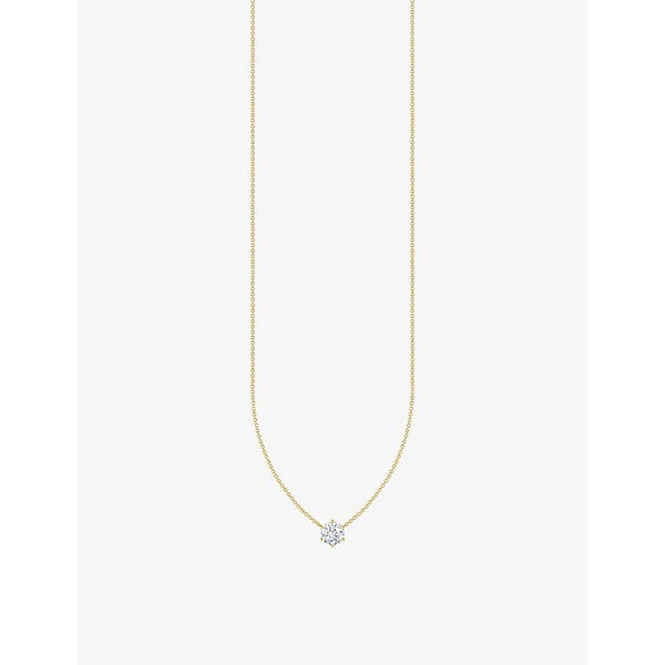  Thomas Sabo 18ct yellow gold-plated sterling silver and zirconia pendant necklace