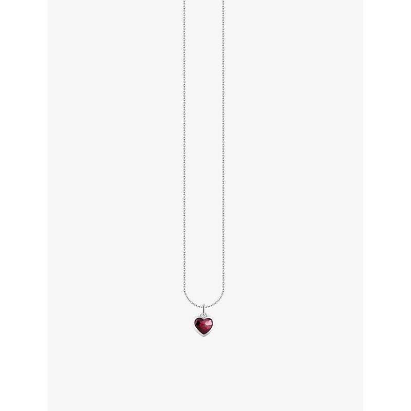  Thomas Sabo Heart sterling-silver and zirconia pendant necklace