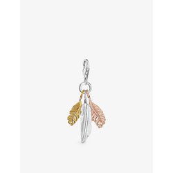  Thomas Sabo Charm Club Feathers 18ct yellow gold-plated sterling silver, 18ct rose gold-plated sterling silver and sterling-silver charm