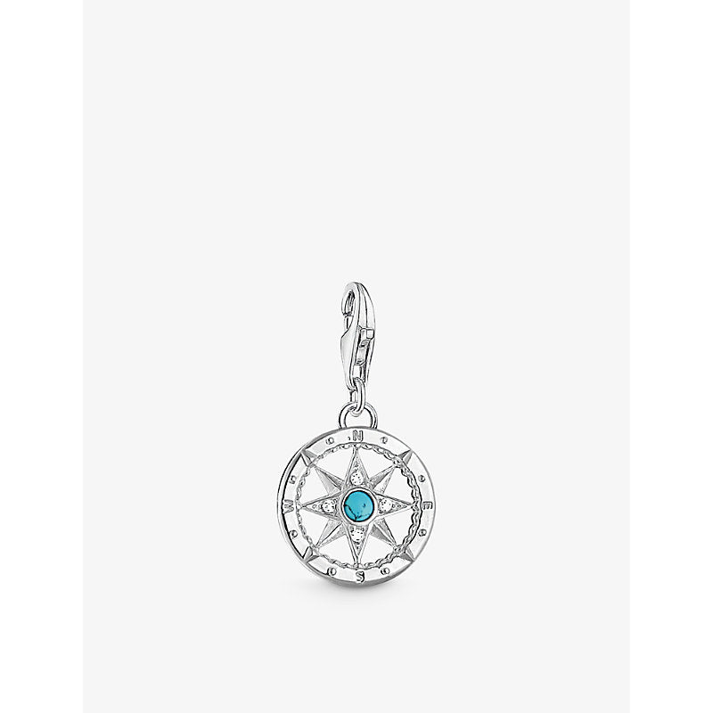  Thomas Sabo Compass sterling-silver and cubic zirconia pendant charm