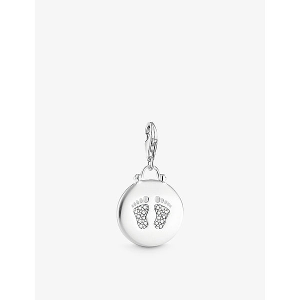  Thomas Sabo Baby Footprint Disc sterling-silver and cubic zirconia pendant charm