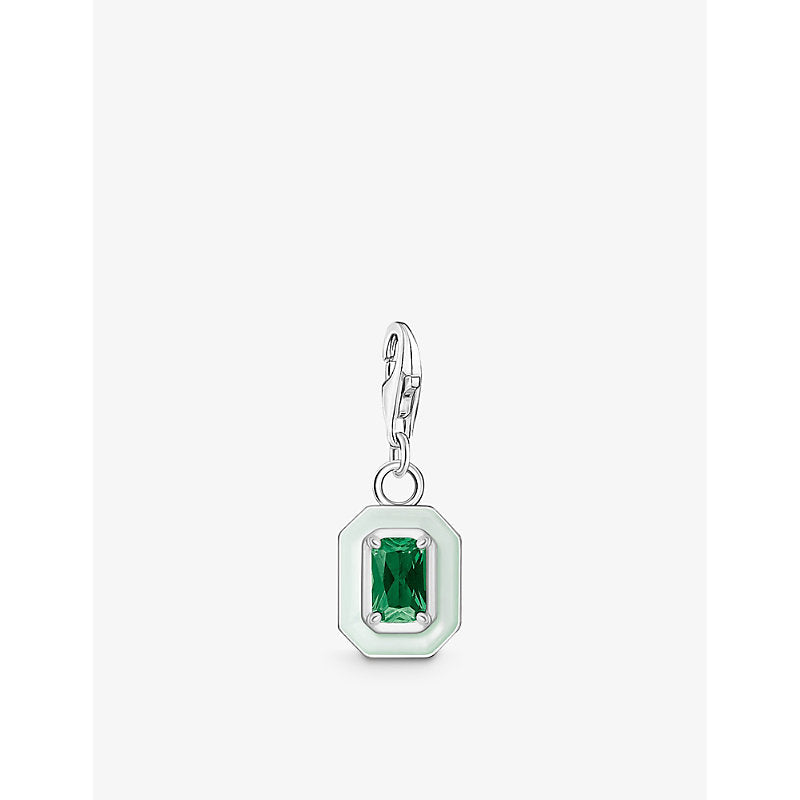  Thomas Sabo Octagon sterling-silver and enamel&nbsp;pendant charm