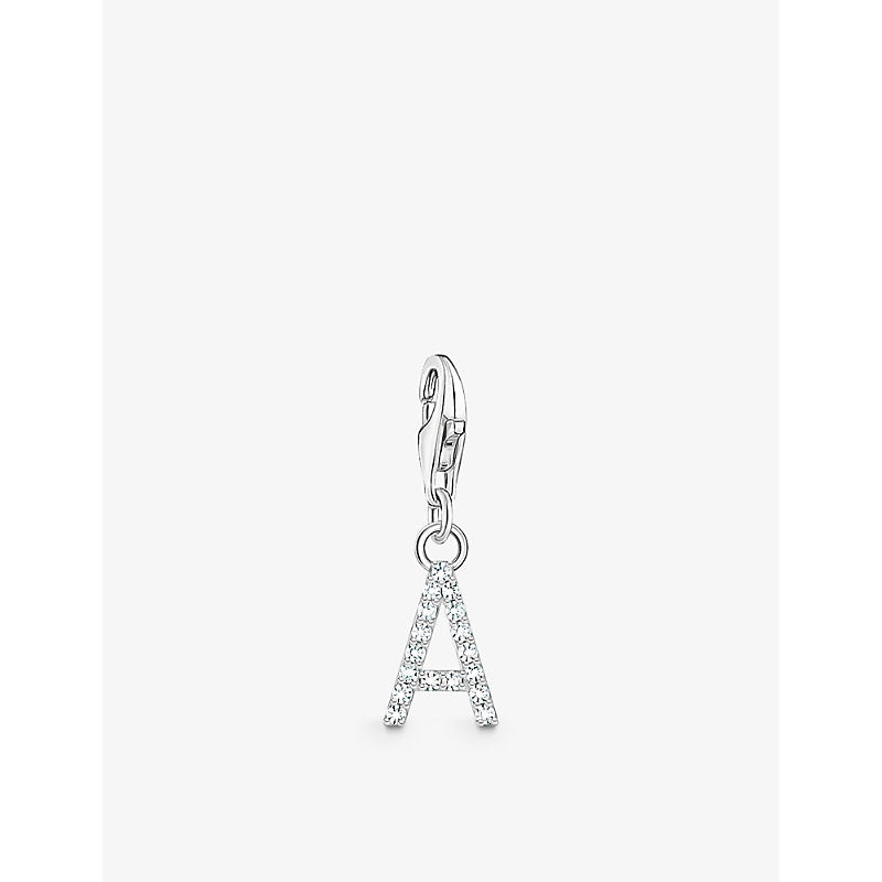  Thomas Sabo Z letter sterling-silver and cubic zirconia pendant charm