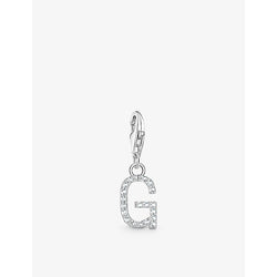  Thomas Sabo G letter sterling-silver and cubic zirconia pendant charm