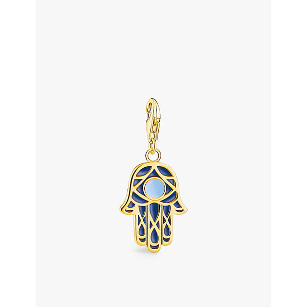  Thomas Sabo Hand of Fatima 18ct yellow gold-plated 925 sterling-silver and enamel charm