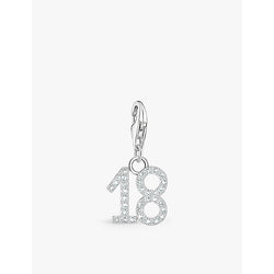  Thomas Sabo '18' 925 sterling-silver and zirconia pendant charm