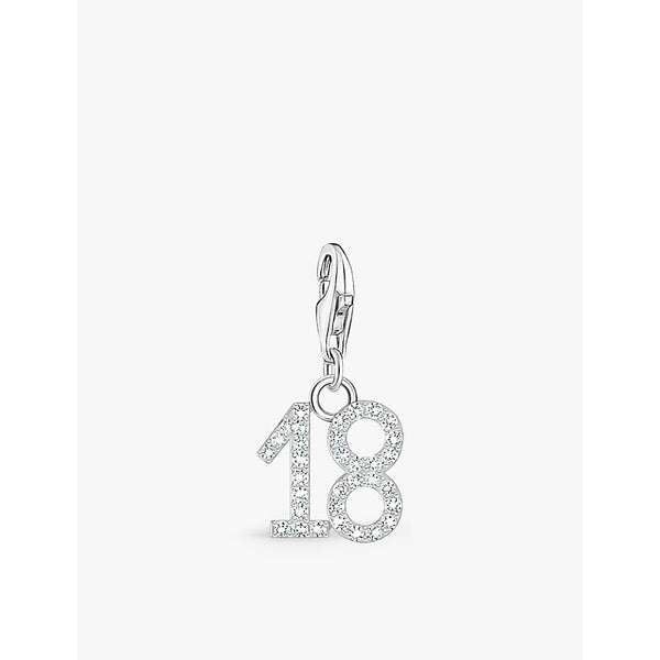  Thomas Sabo '18' 925 sterling-silver and zirconia pendant charm