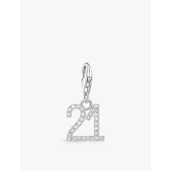  Thomas Sabo '21' 925 sterling-silver and zirconia pendant charm