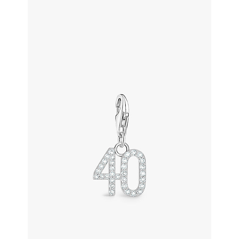  Thomas Sabo '40' 925 sterling-silver and zirconia pendant charm