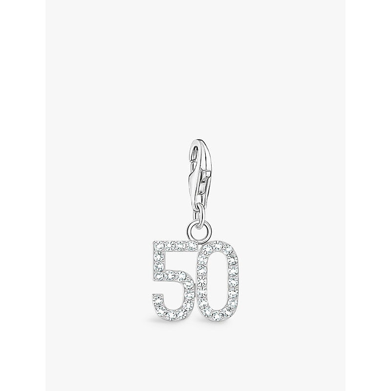  Thomas Sabo '50' 925 sterling-silver and zirconia pendant charm