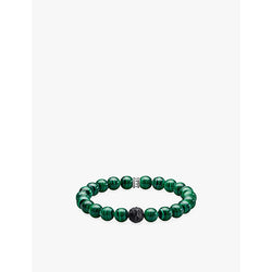  Thomas Sabo Black cat 925 sterling-silver, enamel and malachite beaded bracelet