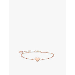  Thomas Sabo Heart 18ct rose gold-plated 925 sterling-silver chain bracelet