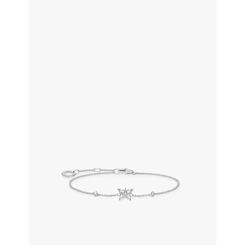  Thomas Sabo Butterfly 925 sterling-silver and zirconia chain bracelet