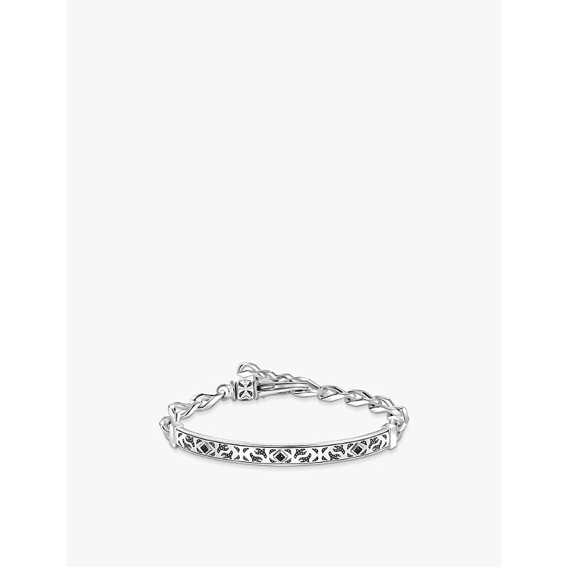  Thomas Sabo Engraved sterling-silver and zirconia cuff bracelet