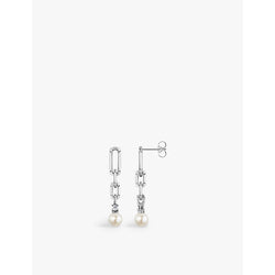  Thomas Sabo Link 925 sterling-silver and pearl drop earrings