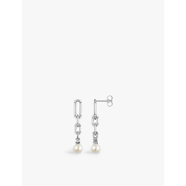  Thomas Sabo Link 925 sterling-silver and pearl drop earrings