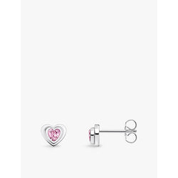 Womens Thomas Sabo Heart 925 sterling-silver and zirconia stud earrings