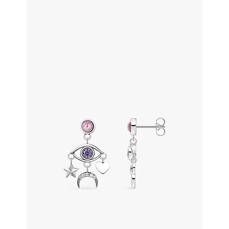  Thomas Sabo Cosmic Talismans 925 sterling-silver and zirconia drop earrings