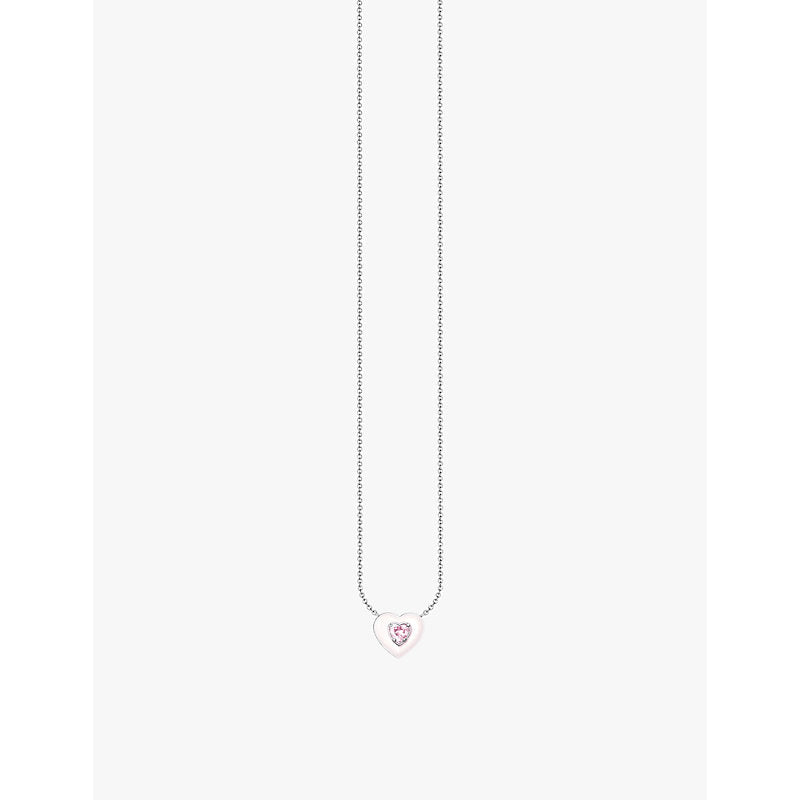  Thomas Sabo Heart sterling-silver, zirconia and enamel pendant necklace