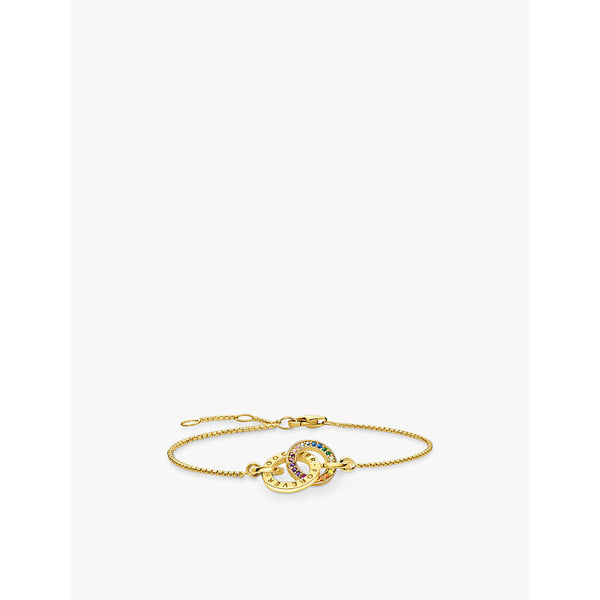  Thomas Sabo Together Forever 18ct gold-plated sterling silver and zirconia bracelet