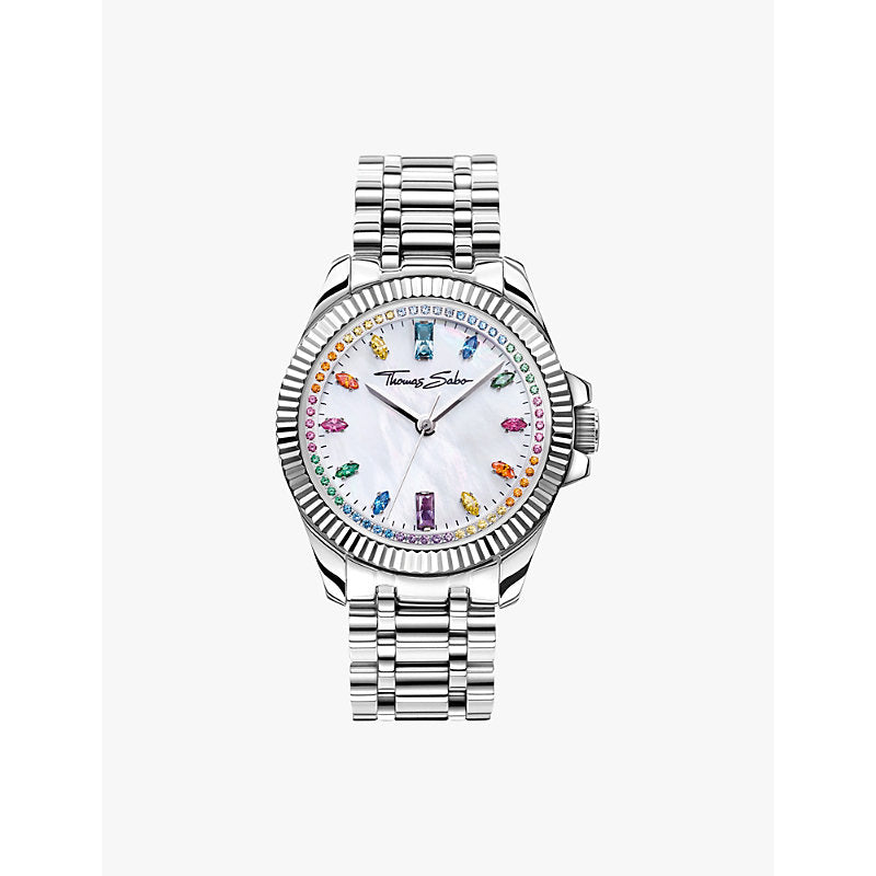  Thomas Sabo WA0394-201-201 Divine Rainbow stainless-steel and cubic zirconia quartz watch