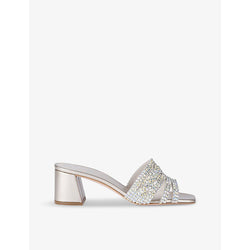 Gina Utah embellished leather heeled sandals | Gina