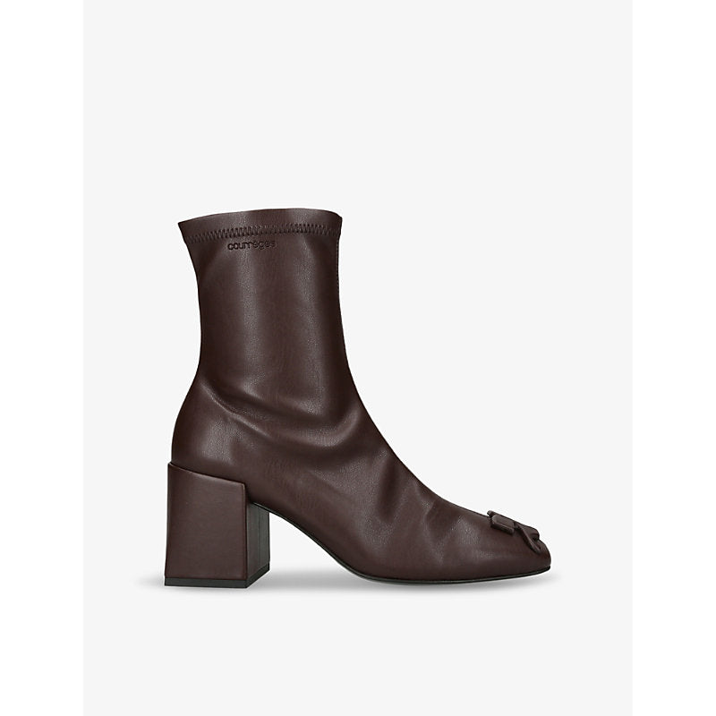 Courreges Reedition square-toe faux-leather ankle boots | Courreges