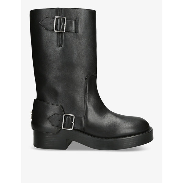 Courreges Americana Harness buckle-design leather boots