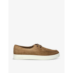 Church Longsight branded suede low-top trainers