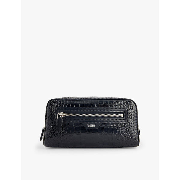  Tom Ford Croc-embossed leather toiletry case