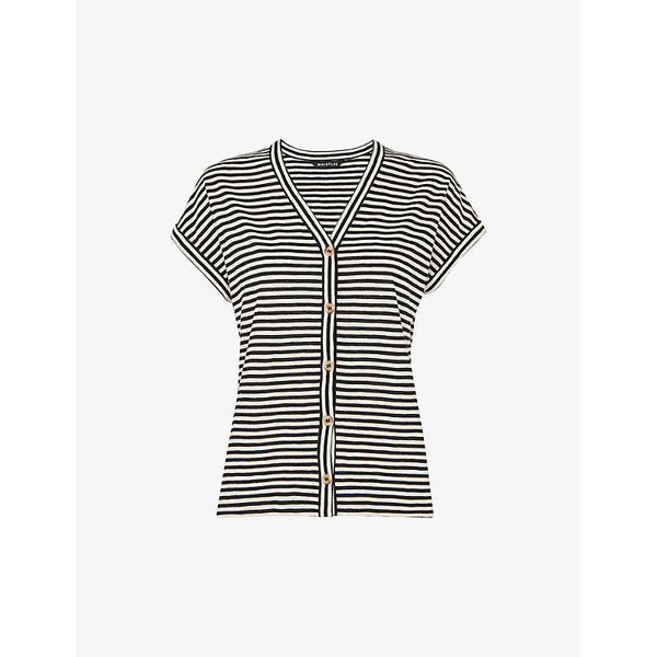 Whistles Jilly relaxed-fit striped cotton top