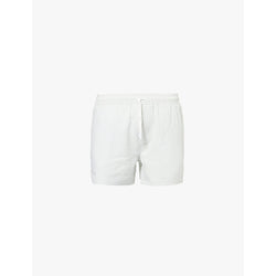  Arne Seersucker check-print swim shorts