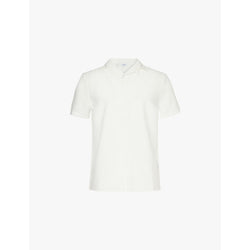  Arne Seersucker-textured short-sleeved stretch-woven shirt