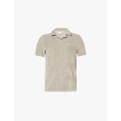  Arne Towelling-textured regular-fit cotton-jersey polo shirt