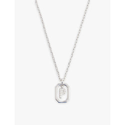  Pdpaola Mini Letter P sterling-silver and cubic zirconia pendant necklace