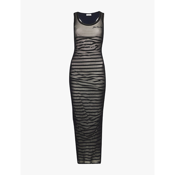 Jean Paul Gaultier Mariniere stripe-front stretch-knit maxi dress