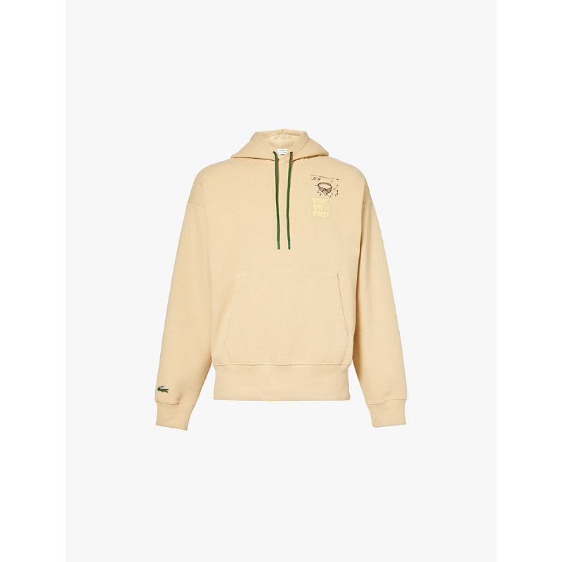  Lacoste Logo-print regular-fit cotton-jersey hoody