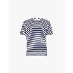  Lacoste Logo-embroidered striped regular-fit cotton-jersey T-shirt