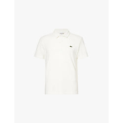  Lacoste Logo-embroidered towelling cotton-blend polo shirt