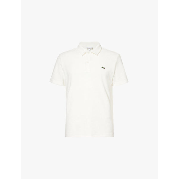  Lacoste Logo-embroidered towelling cotton-blend polo shirt