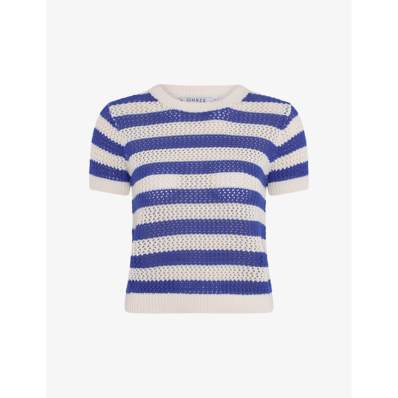  Omnes Lexi striped cotton-knit jumper